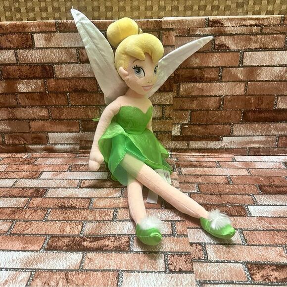 Disney Fairies Tinkerbell Green and White Fairy Plush with Wings - Picture 6 of 11